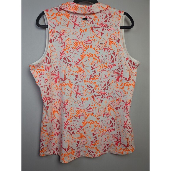 Under Armour Polo Shirt Womens XL White Active Sleeveless Golf UPF 30+ Anti Odor - Picture 7 of 11